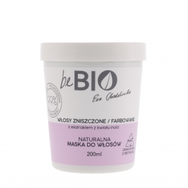 beBIO Cosmetics Naturalna maska do włosów zniszczonych / farbowanych 200ml 99% składników naturalnych
