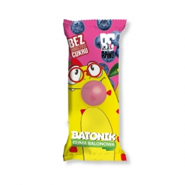 Baton owocowy BeRAW! Kids Guma balonowa 25g , dla dzieci, wegański, bez dodatku cukru, bez konserwantów Ewa Chodakowska