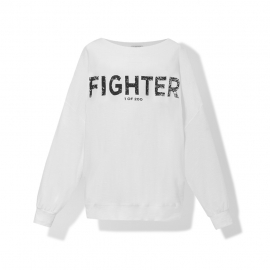 Bluza damska FIGHTER  + 1 OF 200 white ONESIZE zaprojektowana przez Łukasza Jemioła
