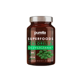 Suplement diety Chlorella Purella Superfoods 250 kaps. Oczyszczanie, 250 kapsułek, 50 g, superfood Ewa Chodakowska