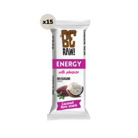 BeRAW Energy Bar - surowe kakao & kokos | wegański | 40g x 15 sztuk