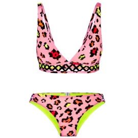 Mission Swim Strój dwuczęściowy INES Pink leopard r. L