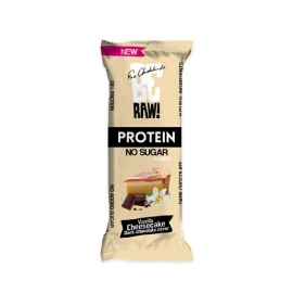 Baton proteinowy BeRAW! Protein Vanilla Cheesecake 40g, 28% białka  sernik waniliowy, gorzka czekolada, bez konserwantów Ewa Chodakowska