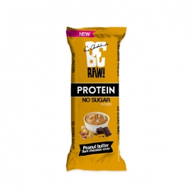 BeRAW Bar Protein 27% Peanut butter Baton proteinowy z orzeszkami arachidowymi oblany czekoladą Zawiera substancję słodzącą 40 g