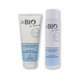 beBIO Cosmetics Zestaw Naturalny Szampon do włosów Przetłuszczających się + Odżywka do włosów przetłuszczających się