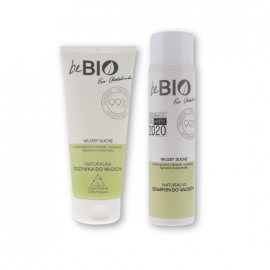 beBIO Cosmetics Zestaw Naturalny Szampon do włosów suchych + Odżywka do włosów suchych