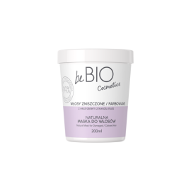 beBIO Cosmetics Naturalna maska do włosów zniszczonych / farbowanych 200ml 99% składników naturalnych