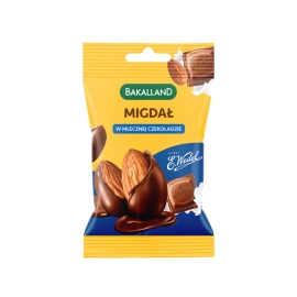 Bakalland Migdały w mlecznej czekoladzie 40g | Sklep Bebio