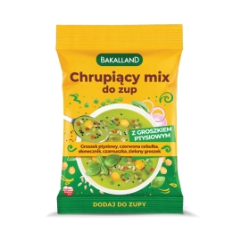 Chrupiący Mix do zup z groszkiem ptysiowym Bakalland 75g | Sklep Bebio
