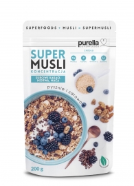 SuperMusli Purella Superfoods Koncentracja 200g, surowe kakao, morwa, maca Ewa Chodakowska