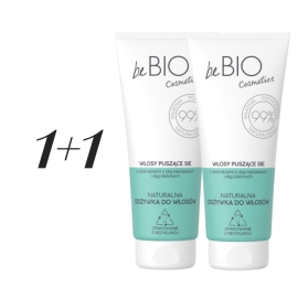 1+1 GRATIS beBIO Cosmetics Naturalna odżywka do włosów puszących się 200 ml | Sklep Bebio 