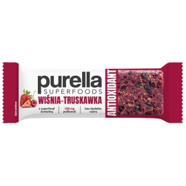 Purella baton SuperFoods Wiśnia-Truskawka Antioxidant 40 g| Sklep Bebio