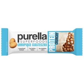 Purella Superfoods Protein bar baton proteinowy chrupiące ciasteczko 45g| Bebio