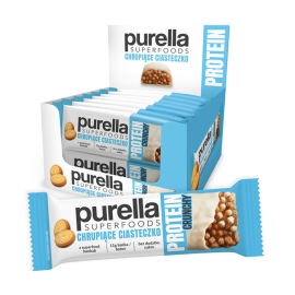 Zestaw Purella Superfoods Protein bar baton proteinowy chrupiące ciasteczko 45g x15| Sklep Bebio