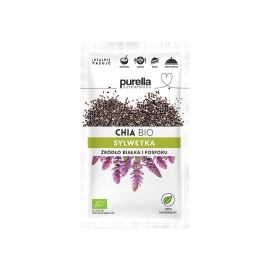 Chia BIO Purella Superfoods 50g, nasiona, białko, fosfor, sylwetka, superfood Ewa Chodakowska