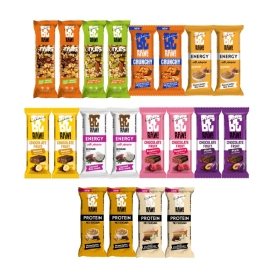 Zestaw batonów BeRAW! Energy, Protein, Crunchy, Nuts&Honey MIX 10 smaków 10x2 szt. 
