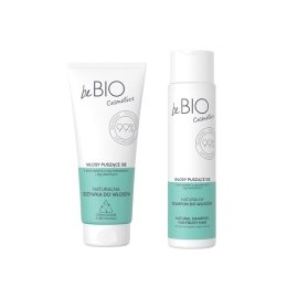 beBIO Cosmetics Zestaw Szampon do włosów puszących się + Odżywka do włosów puszących się Ewa Chodakowska