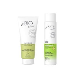 beBIO Cosmetics Zestaw Naturalny Szampon do włosów suchych + Odżywka do włosów suchych Ewa Chodakowska