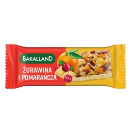 Baton zbożowy Bakalland Żurawina i Pomarańcza 40g  